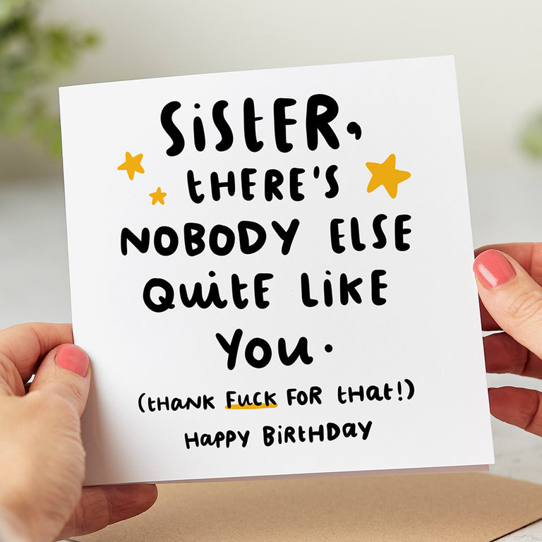 Sister Nobody Like You Birthday Card