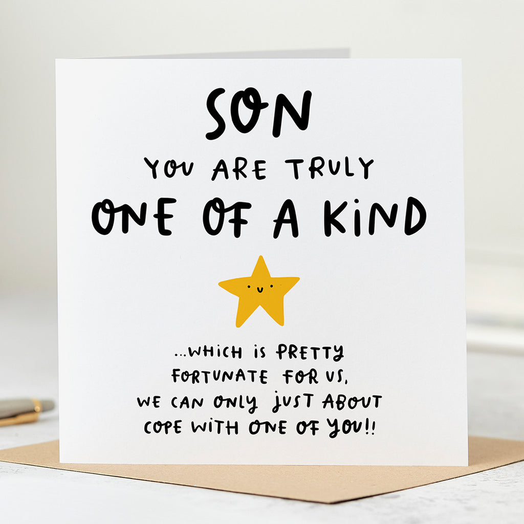 Son One Of A Kind Birthday Card