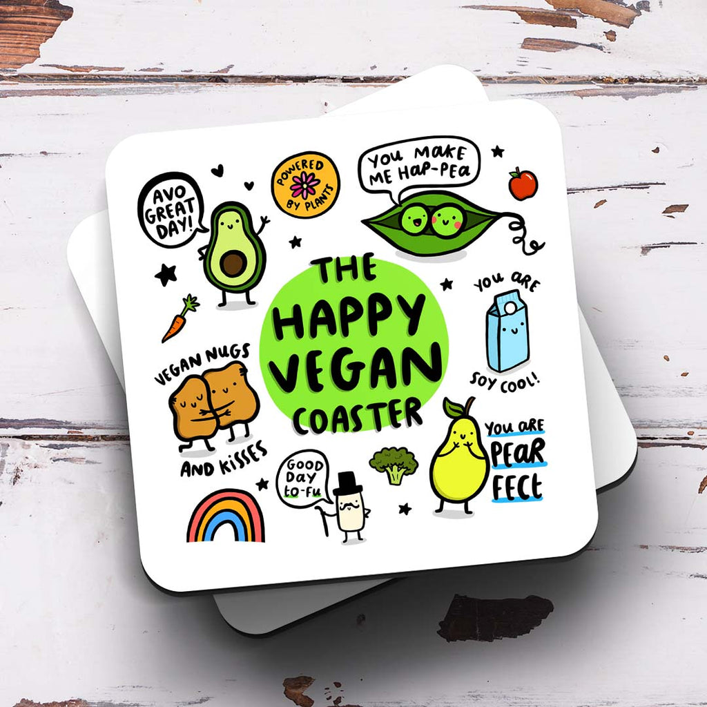 The Happy Vegan Coaster