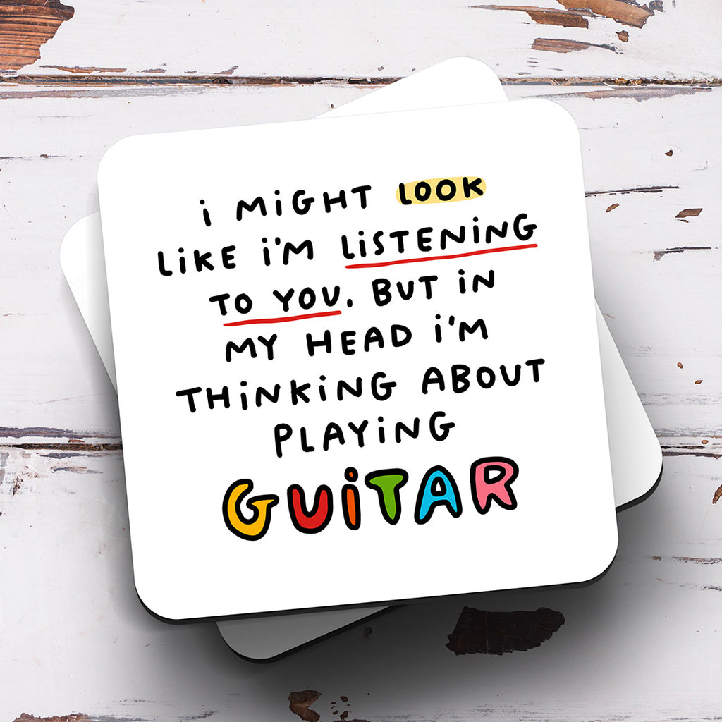 Personalised Mug - Guitar Thinking About