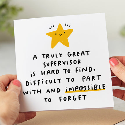 Truly Great Supervisor Thank You Card - Arrow Gift Co